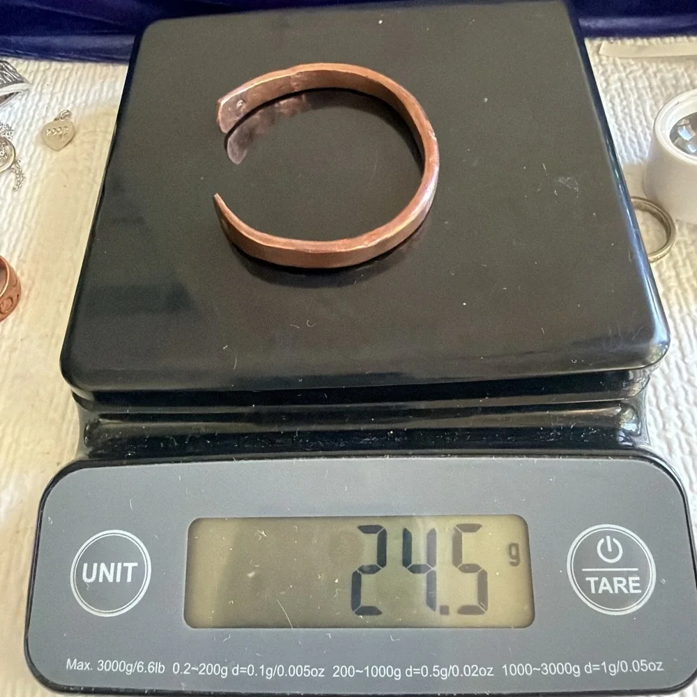 Pure Copper Bracelet Love Hand Made 24.5g Adjustable